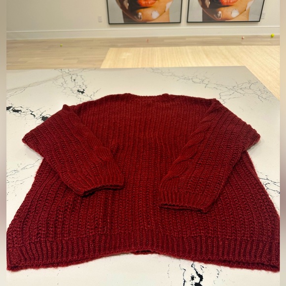 Red chunky oversized cardiganb - Picture 5 of 7